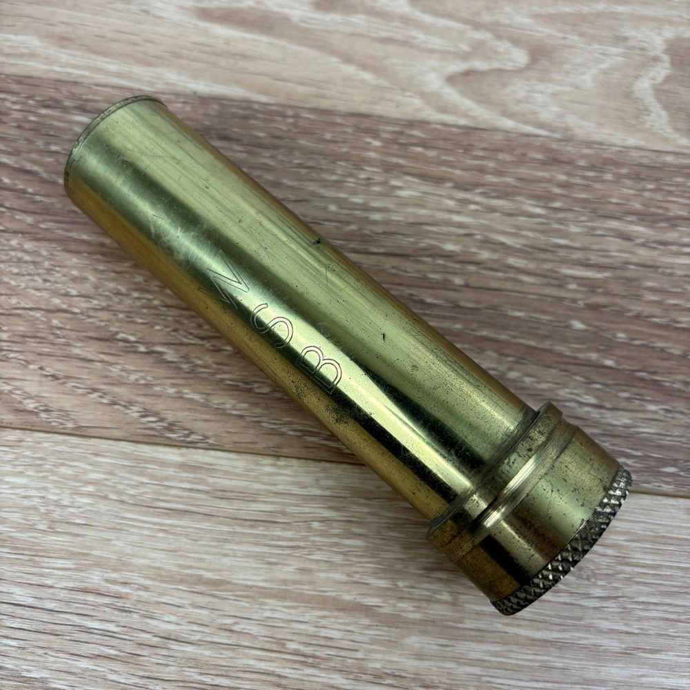 Vintage Brass Kaleidoscope Engraved WSB Monogrammed Gold Tone Optical Toy - Picture 2 of 6